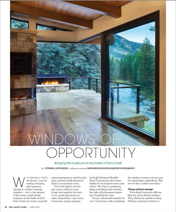 Vail Valley Home - Cover - April 2016